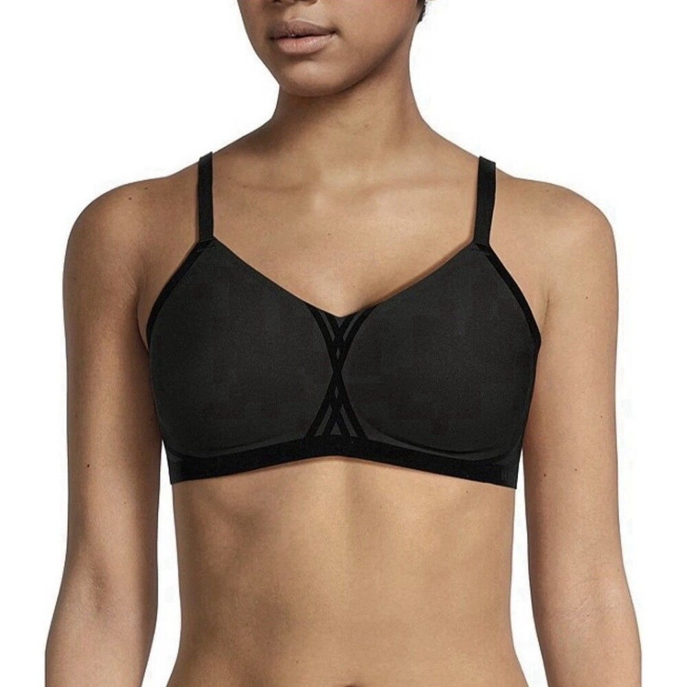 HoneyLove Silhouette Vamp Black Wireless Padded T Shirt Bra Size 36F/G NWOT